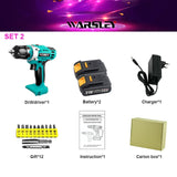 21V electric Screwdriver battery screwdriver cordless drill power tools professional electric torque screwdriver electric drill
