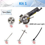 NEWONE Electric Mini Circular Saw With Laser For Cut Wood,PVC tube,15pcs Discs, 230V Multifunctional Electric Saw DIY Power Tool