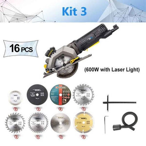 NEWONE Electric Mini Circular Saw With Laser For Cut Wood,PVC tube,15pcs Discs, 230V Multifunctional Electric Saw DIY Power Tool