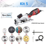 NEWONE Electric Mini Circular Saw With Laser For Cut Wood,PVC tube,15pcs Discs, 230V Multifunctional Electric Saw DIY Power Tool