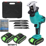 88V Cordless Lithium Battery Reciprocating Saw Wood/Metal Cutting Saw Saber Saw Portable Electric Saw Rechargeable Power Tool